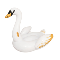 Flotteur de piscine gonflable de luxe en forme de cygne, adorable canard, radeau flottant pour l'eau, île flottante en PVC personnalisée pour les fêtes d'été