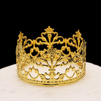 Couronne en alliage miniature pour décoration d'anniversaire, accessoires de fête, décorations de gâteau, topper de gâteau, mariage, Saint-Valentin - Vente chaude