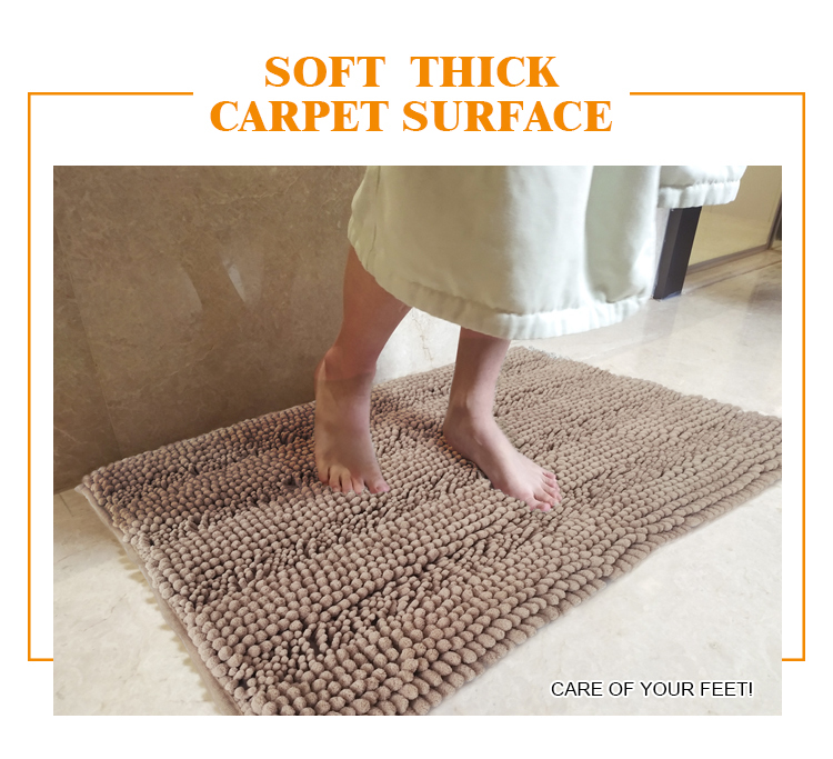 Hot sale Interior door mat bathroom rug chenille mat(图2)