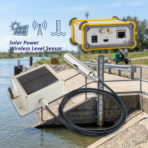 Solar Power <b>Wireless</b> Ultrasonic Level Sensor with Solar Panel and Cable for Water Level Detection - Product Image 1