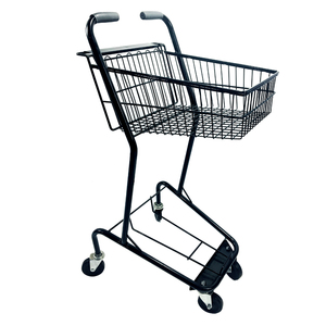 <span class=keywords><strong>Chariot</strong></span> <span class=keywords><strong>de</strong></span> supermarché à 2 étages chariots <span class=keywords><strong>de</strong></span> fête chic <span class=keywords><strong>chariot</strong></span> à pousser à la main avec roues - Product Image 1