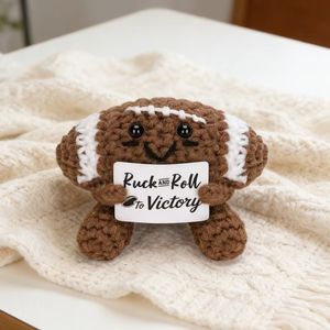 Kit DIY Fait Main : Poupée Crochet Positive – Cadeau Football pour Pères, Collègues, Hommes & Femmes – Présent d'<span class=keywords><strong>Anniversaire</strong></span> de Soutien Émotionnel - Product Image 2