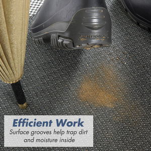 Anti-Slip Door Mat Rectangle Geometric Pattern Polyester Fiber Home Use Non Slip Absorbent Modern Minimalist Style - Product Image 4