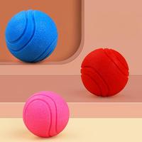 Mini balle rebondissante avec logo imprimé personnalisé Petites balles en caoutchouc de silicone dur de style classique pour chien en papier de nylon durable