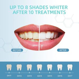 10 PCS Recharges de gel blanchissant pour les dents de 3 ml, Kit de gel blanchissant pour les dents 10x seringues Super Value 4-9 Nuances plus blanches - Product Image 5