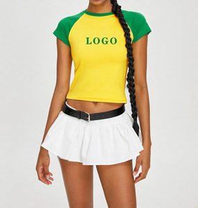 Wholesale Custom <strong>Y2k</strong> <strong>Top</strong> Women's Street Clothing Baby T-shirt Casual Short Sleeve T-shirt Fashion Slim Cropped <strong>Top</strong> Fitted Tee - Product Image 4