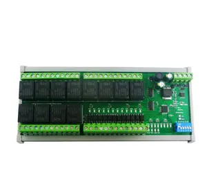 12-DI 12-DO DC 12V 24V RS485 IO Board Optically Isolated NPN Input & 12 Relay Output Modbus RTU Module