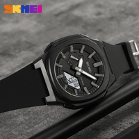Jam tangan Digital LCD Pria elektronik olahraga 5ATM jam tangan Digital tahan air pabrik penjualan langsung gelang pintar silikon SKMEI2091