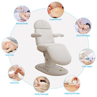 Table de massage électrique rose SONKLY pour salon de coiffure, spa capillaire, clinique et soins du visage