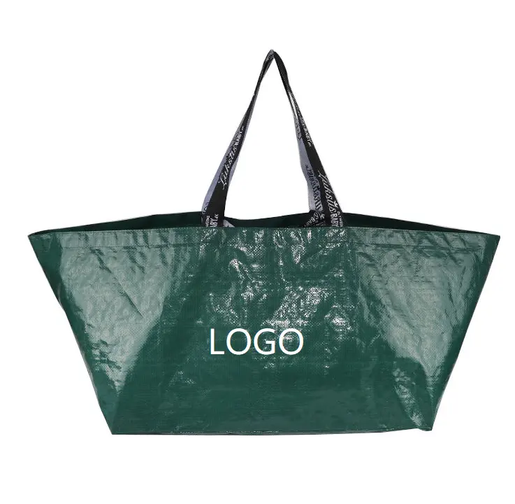 Custom oversize reusable grocery eco friendly shopping Laminated PP woven supermarket bag
