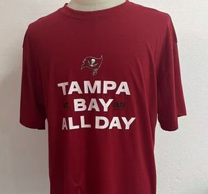 Premium Cotton Breathable Red Tampa Bay Buccaneers Print Short Sleeve Crew Neck <strong>T</strong>-<strong>shirt</strong> for Men <strong>NFL</strong> Game Day Casual Wear - Product Image 6