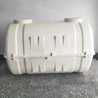 Citerne septique SMC FRP de style 55, 3 compartiments, 1,5 m³, citerne septique moulée souterraine pour toilettes rurales