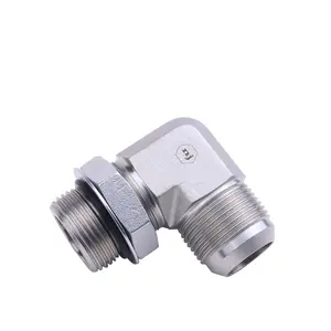 China Zhejiang Manufacture High quality JIC Male ORB thread hollow Hexagon Pipe 90 Adapter Hydraulic Fitting Elbow