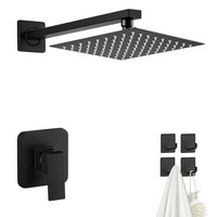 Système de douche encastré Weihao Chrome, ensemble de robinetterie de douche à poignée unique, mitigeur mural pour salle de bain