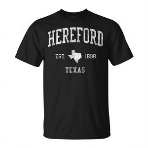 T-shirt sportiva vintage Hereford Texas Est 1890 - Product Image 2