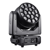 Foco LED Wash Beam con Ojos de Abeja Grandes 19x40W RGBW, Iluminación de Cabeza Móvil con Zoom para DJ, Discoteca y Escenario