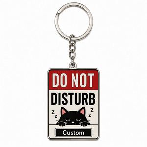 Porte-clés personnalisés en gros, tendance, avec carte sociale, souvenirs, design de nom, mélange de messages amusants, en métal - Product Image 2