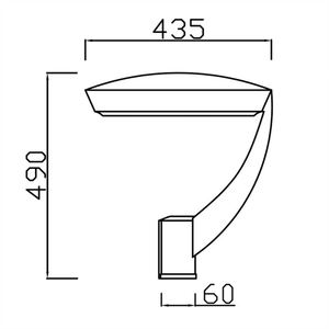 Lámpara <span class=keywords><strong>de</strong></span> Jardín Doble <span class=keywords><strong>de</strong></span> Brazo Único, Luminaria <span class=keywords><strong>de</strong></span> Aluminio Fundido, Farola Decorativa para Exteriores, Profesional - Product Image 6
