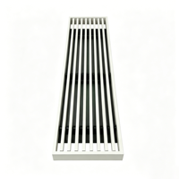 Diffuseur linéaire réglable avec plénum, grille de ventilation CVC moderne, grille d'aération décorative pour plafond et mur, blanc 10x6
