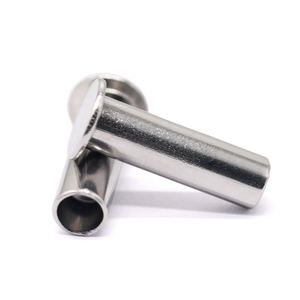 Rivets semi-tubulaires en acier inoxydable 304, tête bombée, 3 mm, 4 mm, 5 mm, résistants à la corrosion, norme ISO, diamètre personnalisable pour - Product Image 4