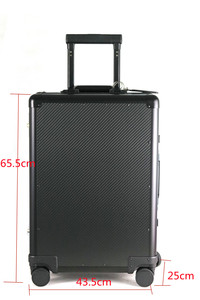 100% Real Carbon Suitcase 20in Carry-On <b>Luggage</b> with 360 Degree Swivel Universal Silent Casters - Product Image 4