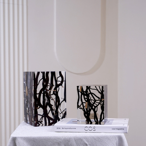 Tavolini da Caffè in Acrilico Trasparente con Design Speciale in Legno di Lusso, Decorazioni per Camera da Letto e Soggiorno - Product Image 6