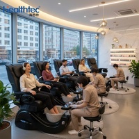 Chaises européennes de luxe pour salon de manucure et spa pour pieds fauteuil de pédicure réglable logo personnalisable pour salon de beauté