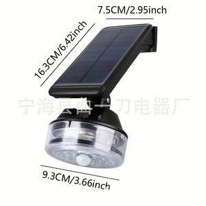 Lámpara Solar de Pared LED para Exteriores, Impermeable, Giratoria, de Alta Luminosidad, con Sensor, Célula Solar Mono Si - Product Image 3