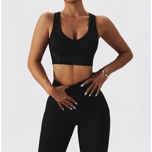 Factory <span class=keywords><strong>Outlet</strong></span> Traje de Yoga de secado rápido para <span class=keywords><strong>mujer</strong></span> Tallas grandes Conjuntos de <span class=keywords><strong>fitness</strong></span> de 2 piezas Leggings con bolsillo - Product Image 3