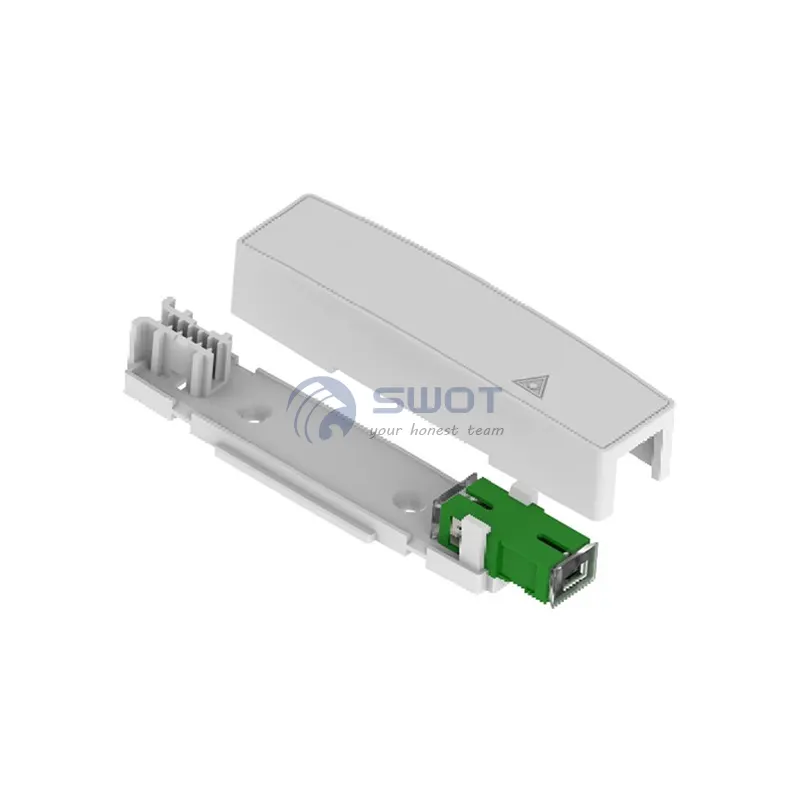 FTTH-caja de protección de conexión de Fibra óptica IP30 para interior, 1 puerto, caja de terminal, Rosa óptica, Fibra óptica