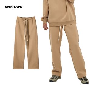 Pantalones de chándal de forro polar grueso bordados DQ350P de 380GSM, talla grande, unisex, holgados, para correr, informales, para hombre, al por mayor - Product Image 2