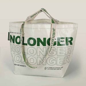 Custom Printed Logo Woven <b>Tote</b> Bag Waterproof Shopping Bag Custom Printing <b>Plastic</b> Environmental Bags - Product Image 6