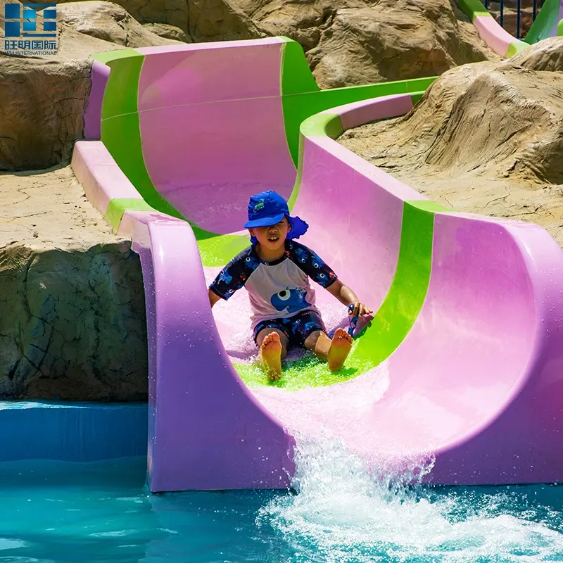 Wangming Waterpark Apparatuur Aqua Glijbaan Met Zwembad