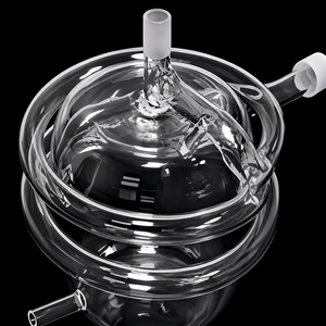 Custom OEM Quartz Glass <strong>Bottle</strong> Flask, Fused Silica Condenser Distillation Reflux High Purity Lab - Product Image 1