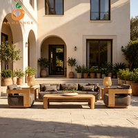 Canapé d'extérieur de luxe toutes saisons, mobilier de jardin moderne écologique, résistant à l'eau, pour patio, cour, terrasse, ensemble de canapés de jardin durables
