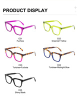 Lunettes rétro en acétate personnalisées Monture de lunettes unisexe à couleurs combinées Lunettes optiques