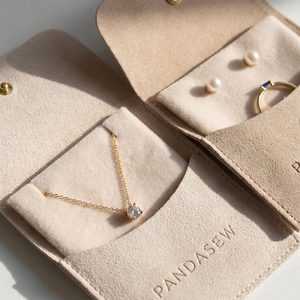 Bolsa de Embalaje para Joyería y Collares, de Microfibra de Lujo, Personalizada con Impresión OEM, Portátil, Tipo Sobre, Dorada, Venta al Por Mayor - Product Image 3