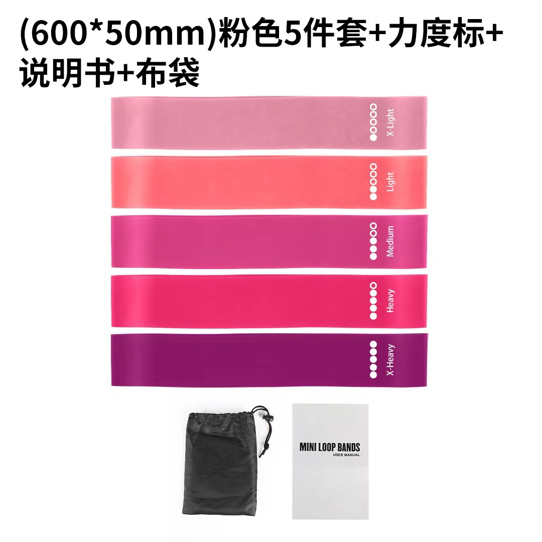 Cinque colori rosa nella borsa per il trasporto