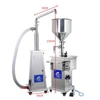 Machine de remplissage semi-automatique de bureau à tête de pompe rotative unique pour confitures alimentaires, crèmes cosmétiques, pâtes, huiles et produits chimiques