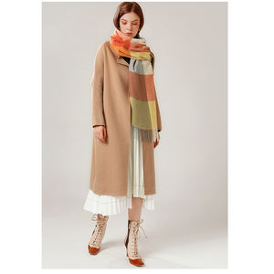 <span class=keywords><strong>Giallo</strong></span> Sciarpa Delle Donne del Plaid di Lana di Inverno del Cachemire Viscosa di Spessore Lungo Scialle - Product Image 2