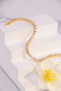 Pulsera Unisex Bohemia Clásica de Lujo, Buen Precio, Aleación de Cobre Chapada en Oro de 22k, Cadena con Circonitas Cúbicas, Regalo de Alta Calidad - Product Image 4