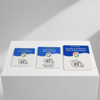 CLF CLF-C251211001 Carte RFID en PVC réutilisable ISO 80x80mm en époxy/acrylique avec puce NTAG215, mini NFC, code QR, 13,56 MHz, étanche pour accès