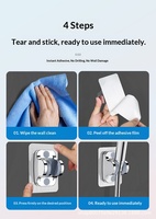 Support de Douche et Support de Tête de Douche à Ventouse Mobile Sans Perçage pour Accessoires de Salle de Bain et Chauffe-Eau (Modèles DQN930/DQN931)