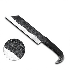 Cuchillo Vikingo Artesanal con Diseño de Cara de Cuervo - Cuchillo Nórdico Coleccionable con Hoja de Acero de Alto Carbono y Mango de Cuero, Grado Industrial para Exteriores - Product Image 4