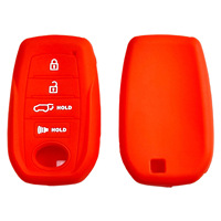 Étui de protection personnalisé en silicone pour clé de voiture Toyota Tundra Sienna RAV4 Prius, télécommande 4 boutons, design creux