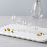 Flacon compte-gouttes rond en verre ALKA avec bouchon argenté, conteneur vide pour sérum et huile, imprimé sérigraphié de qualité supérieure, pour soins de beauté et personnels