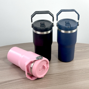 Botella de Agua Deportiva Aislada de Acero Inoxidable con Logotipo Personalizado, con Asa y Pajita, Botella para Niños, Venta al Por Mayor - Product Image 5