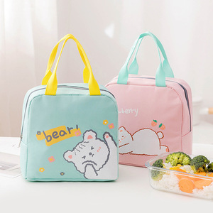 Sac à déjeuner léger en tissu Oxford pour enfants, doublure en PEVA, sac isotherme réutilisable avec fermeture éclair, vente en gros OEM - Product Image 5