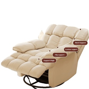 Kursi Santai Putar Recliner Single Berbahan Beludru Model Nordic untuk Ruang Tamu dan Hotel - Product Image 5