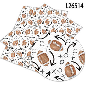Modello di Football americano rotolo di pelle <span class=keywords><strong>per</strong></span> fiocchi fogli <span class=keywords><strong>per</strong></span> materiali fatti a mano stampati artigianali croce ecopelle 30x136cm - Product Image 6